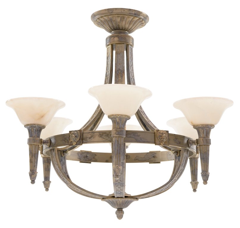 A NEOCLASSICAL STYLE SIX-LIGHT HANGING FIXTURE (1 of 3)