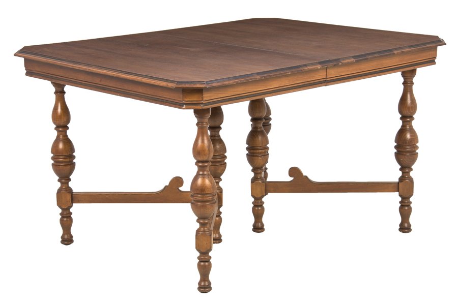 A VICTORIAN OAK DINING TABLE (1 of 3)