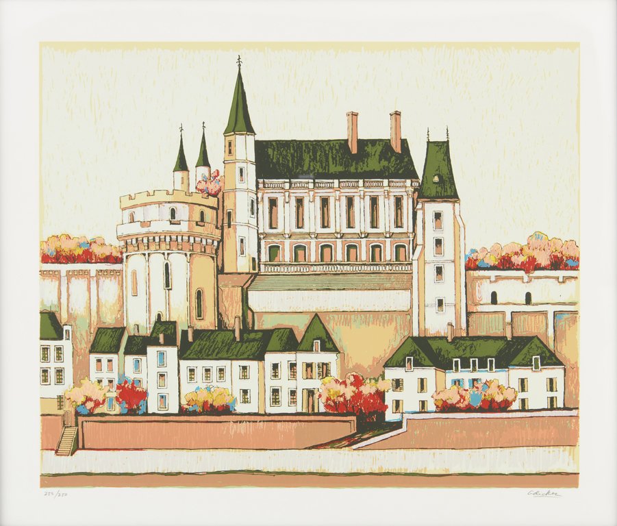 DAVID ADICKES, (American, born 1927), Townscape,: DAVID ADICKES (American, born 1927) Townscape Serigraph, ed. 250/250 Signed lower right H 21½ x W 25 inches Provenance: Property from the Adickes Foundation Collection