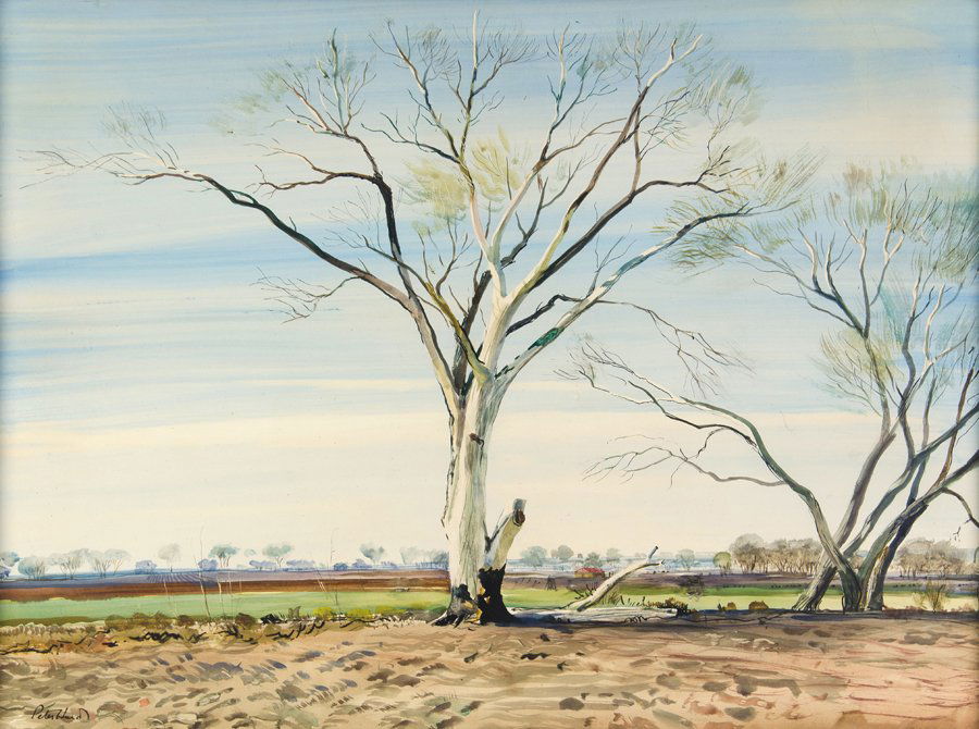PETER HURD, (American, 1904-1984), Roswell, New Mexico,: PETER HURD (American, 1904-1984) Roswell, New Mexico, ca 1950s Watercolor on paper Signed lower left H 20½ x W 27½ inches Provenance: Acquired directly from the artist By descent, Property from the