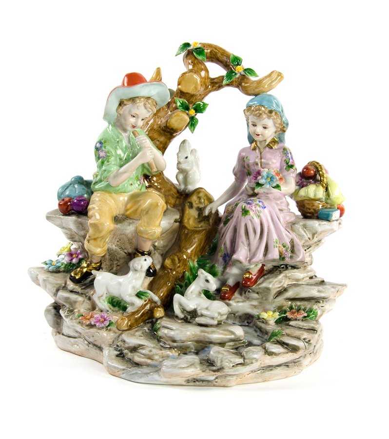 A DRESDEN PORCELAIN FIGURAL GROUP, RICHARD KLEMM (1 of 4)
