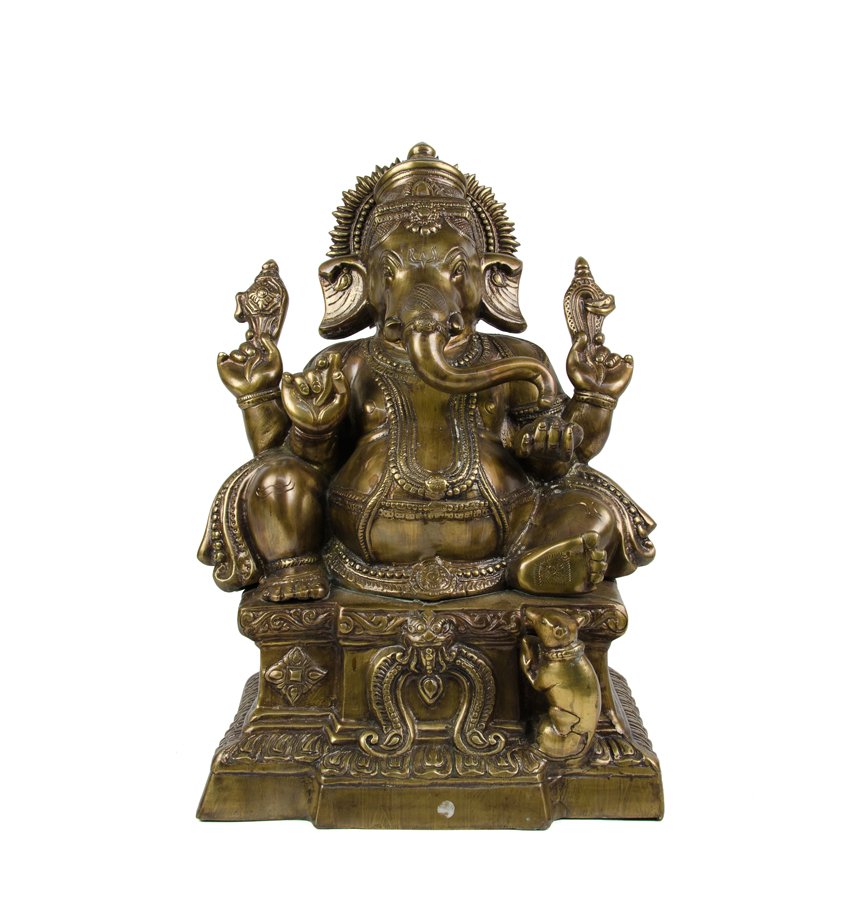 A METAL CAST MODEL OF THE GOD GANESH (1 of 6)