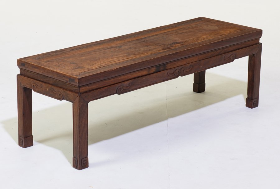 A CHINESE HARDWOOD OPIUM TABLE (1 of 3)