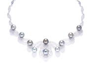 A SOUTH SEA PEARL AND DIAMOND NECKLACE