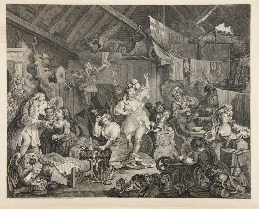 WILLIAM HOGARTH, (British, 1697-1764), Strolling (1 of 4)