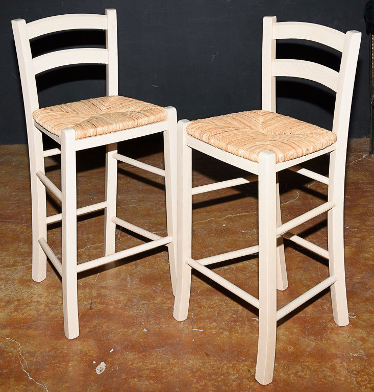 A PAIR OF PROVINCIAL STYLE BARSTOOLS (1 of 1)