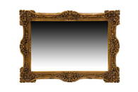 A LARGE CONTINENTAL STYLE GILT MIRROR