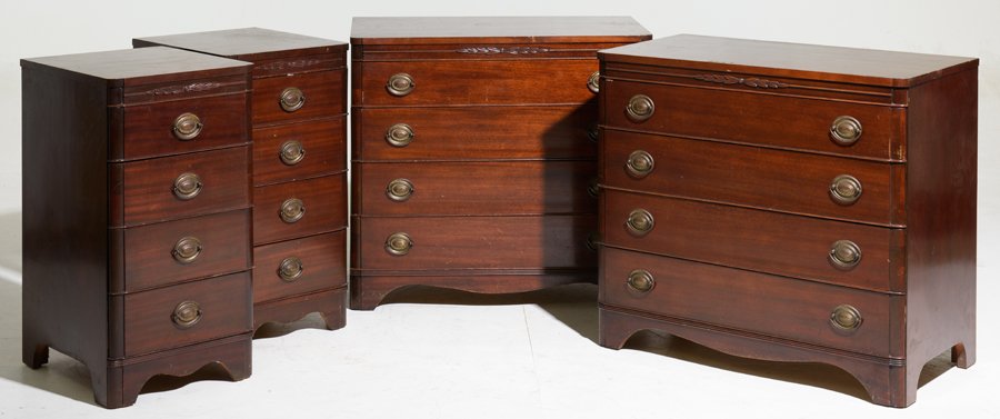A SET OF TWO CHESTS OF DRAWERS AND TWO NIGHT STANDS (1 of 2)