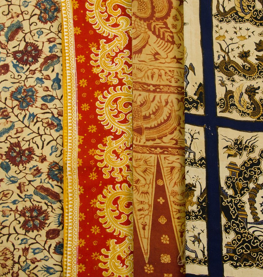 A COLLECTION OF FOUR BATIK PRINT CLOTHS, INDONESIA (1 of 5)