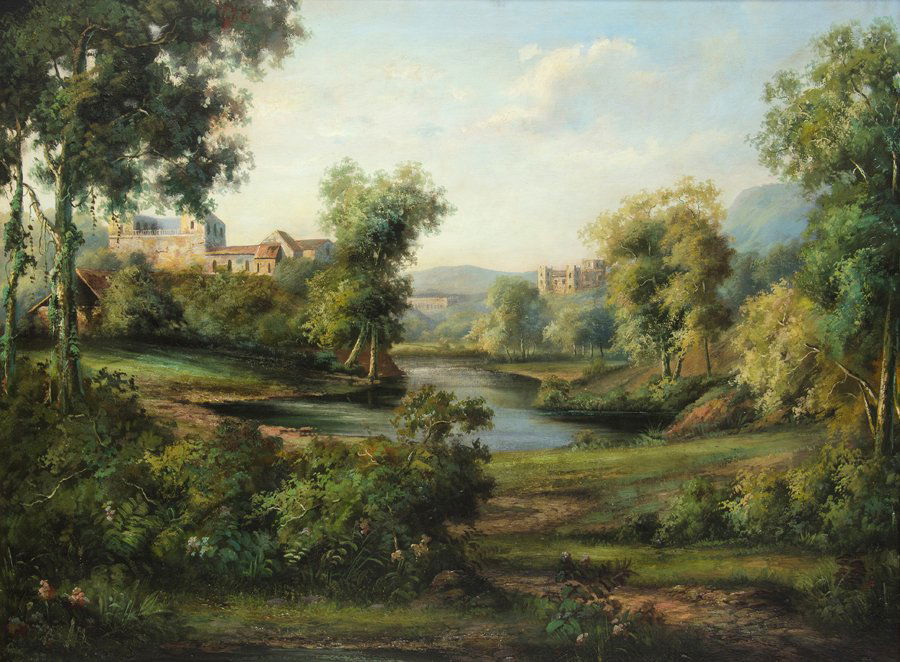 ANONYMOUS , 20th Century, Landscape, Oil on canvas, H (1 of 3)