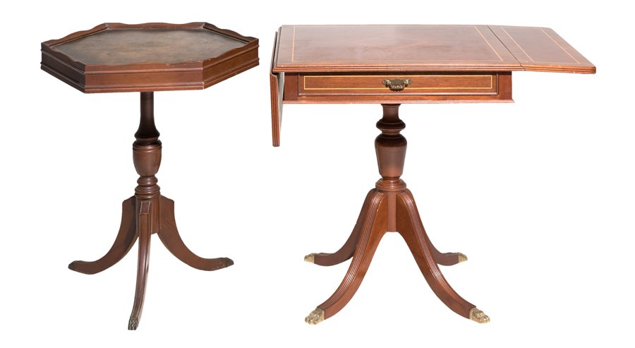TWO REGENCY STYLE OCCASIONAL TABLES (1 of 1)