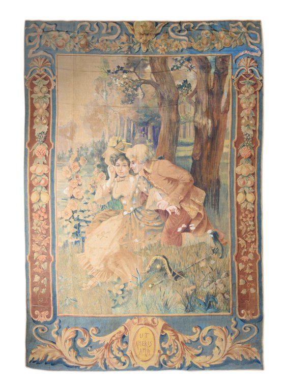 A FRENCH PAINTED TAPESTRY (1 of 2)