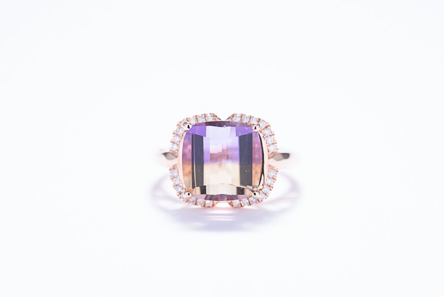 AN AMETRINE RING WITH DIAMONDS (1 of 3)