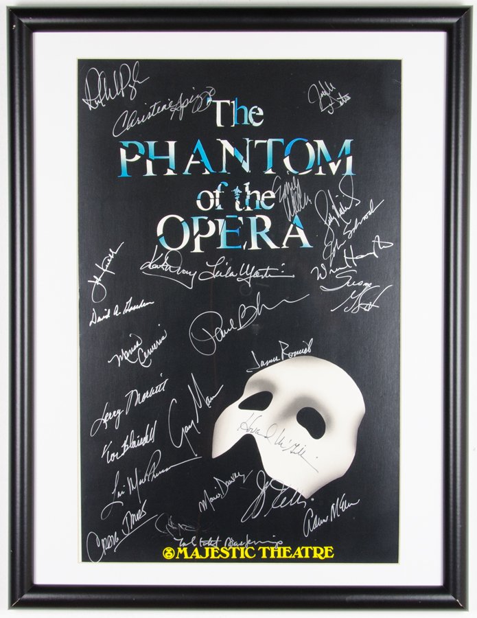 A PHANTOM OF THE OPERA' POSTER, SIGNED BY MEMBERS OF (1 of 3)