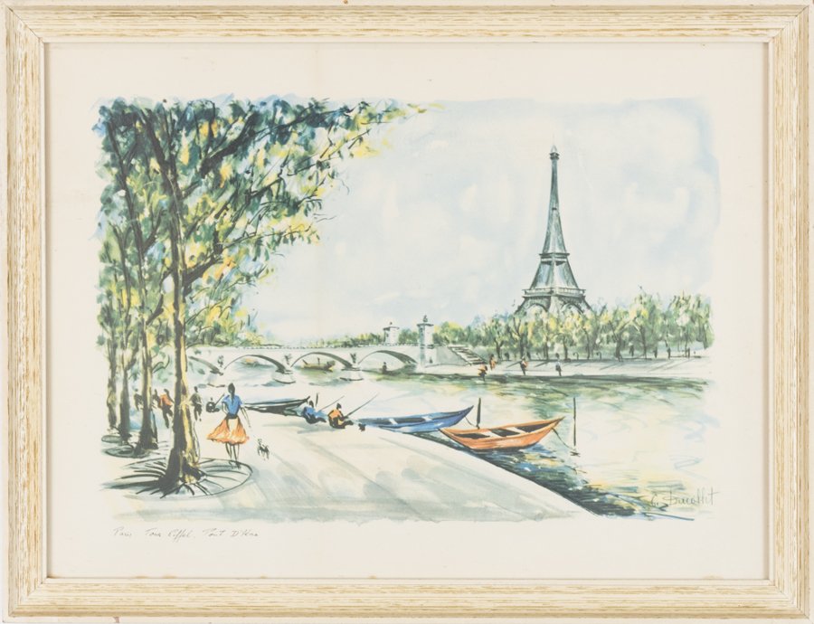 TWO PARISIAN WORKS ON PAPER SCENES BY C.P. DUCOLLET (1 of 1)