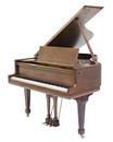 A SOHMER & CO. OAK BABY GRAND PIANO