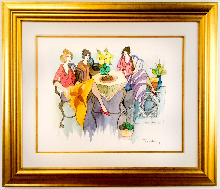 ITZCHAK TARKAY, Blissful Moments, 2007,: ITZCHAK TARKAY Blissful Moments, 2007 Seriolithograph Certificate of Authenticity H 16 x W 19 inches (Framed: H 32 x W 25 inches)