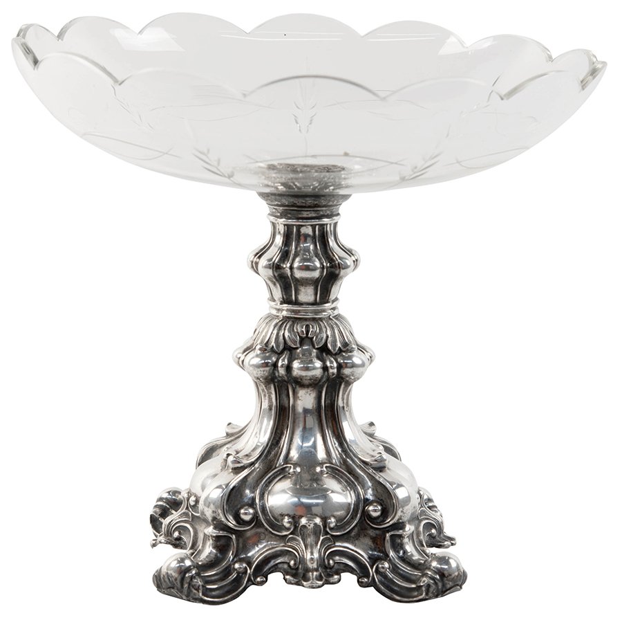 A GERMAN SILVER COMPOTE, IN THE ROCOCO TASTE (1 of 2)