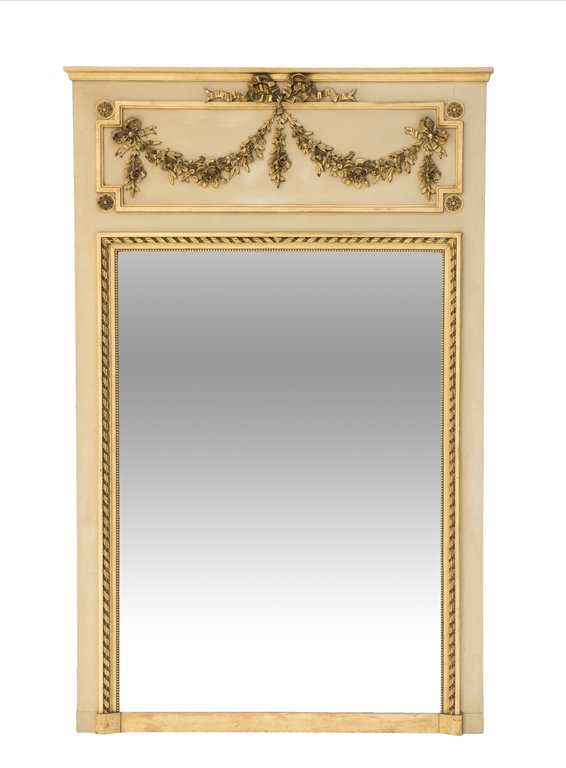 A LATE 19TH CENTURY LOUIS XVI STYLE TRUMEAU MIRROR (1 of 4)