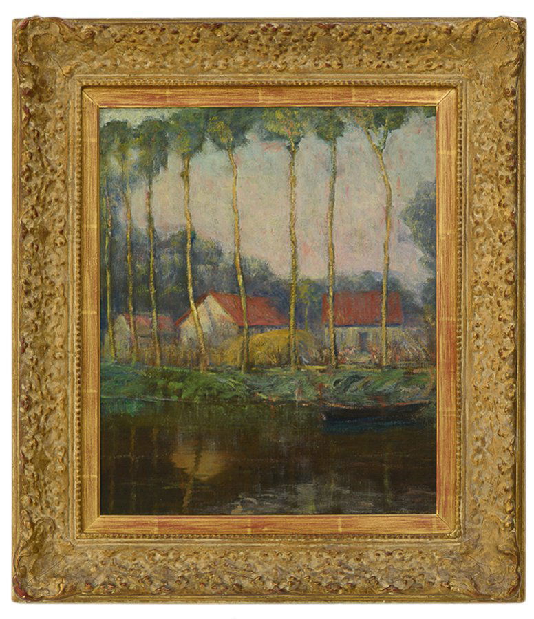 WILLIAM POSEY SILVA, (Tennessee/California, 1859-1948),: WILLIAM POSEY SILVA (Tennessee/California, 1859-1948) Palms along Southern Shorelines Oil on canvas Signed lower left H 24 x W 20 inches (Framed: H 34 x W 30 inches)