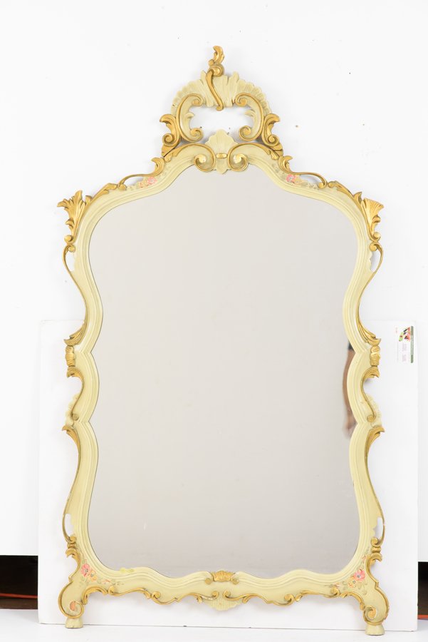 A ROCOCO STYLE PAINTED MIRROR (1 of 1)