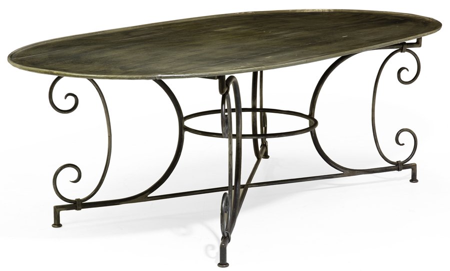 A CUSTOM ZINC DINING TABLE (1 of 1)