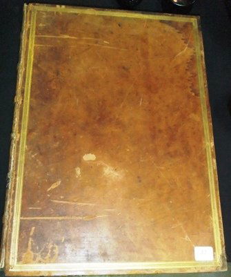 Huge Book: Antiquities of Normandy: 1828 Book Antiquities of Normandy by John Sells Cotman. Historical & Descriptive Notices. Volume the First. Architect drawings of European churches. 20" x 14 1/2". 125 Pages
