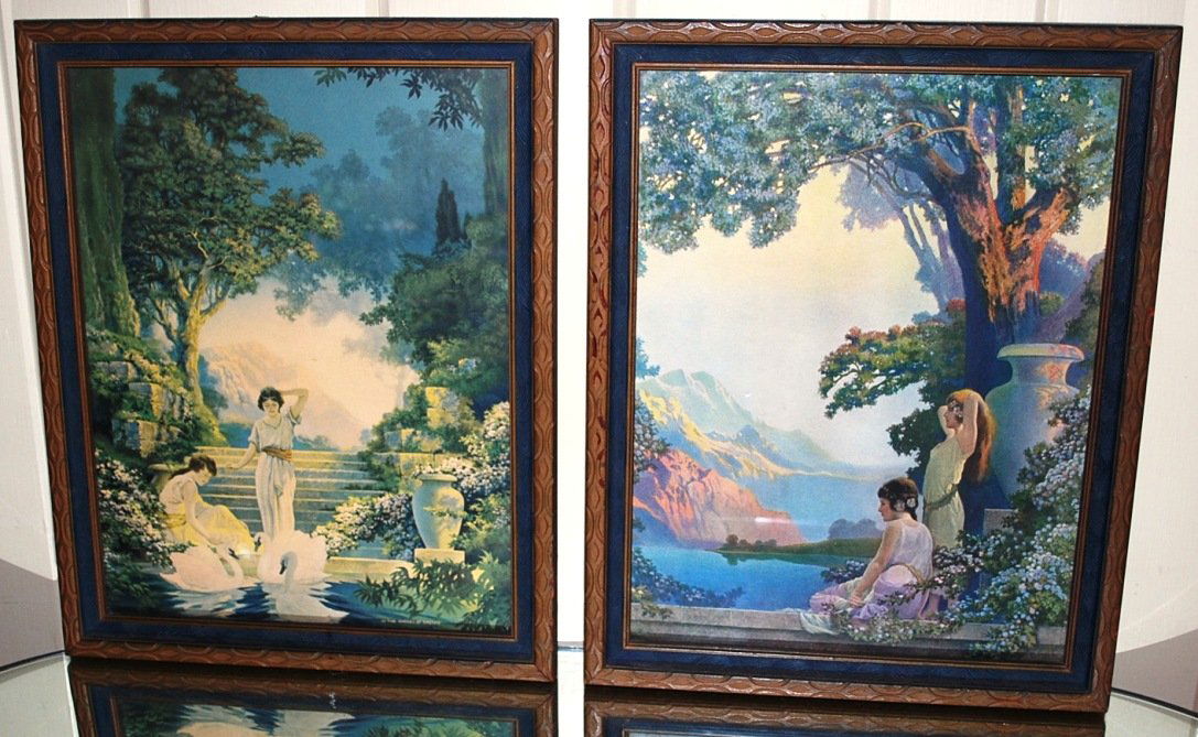 2 Old Maxfield Parrish Prints: Original