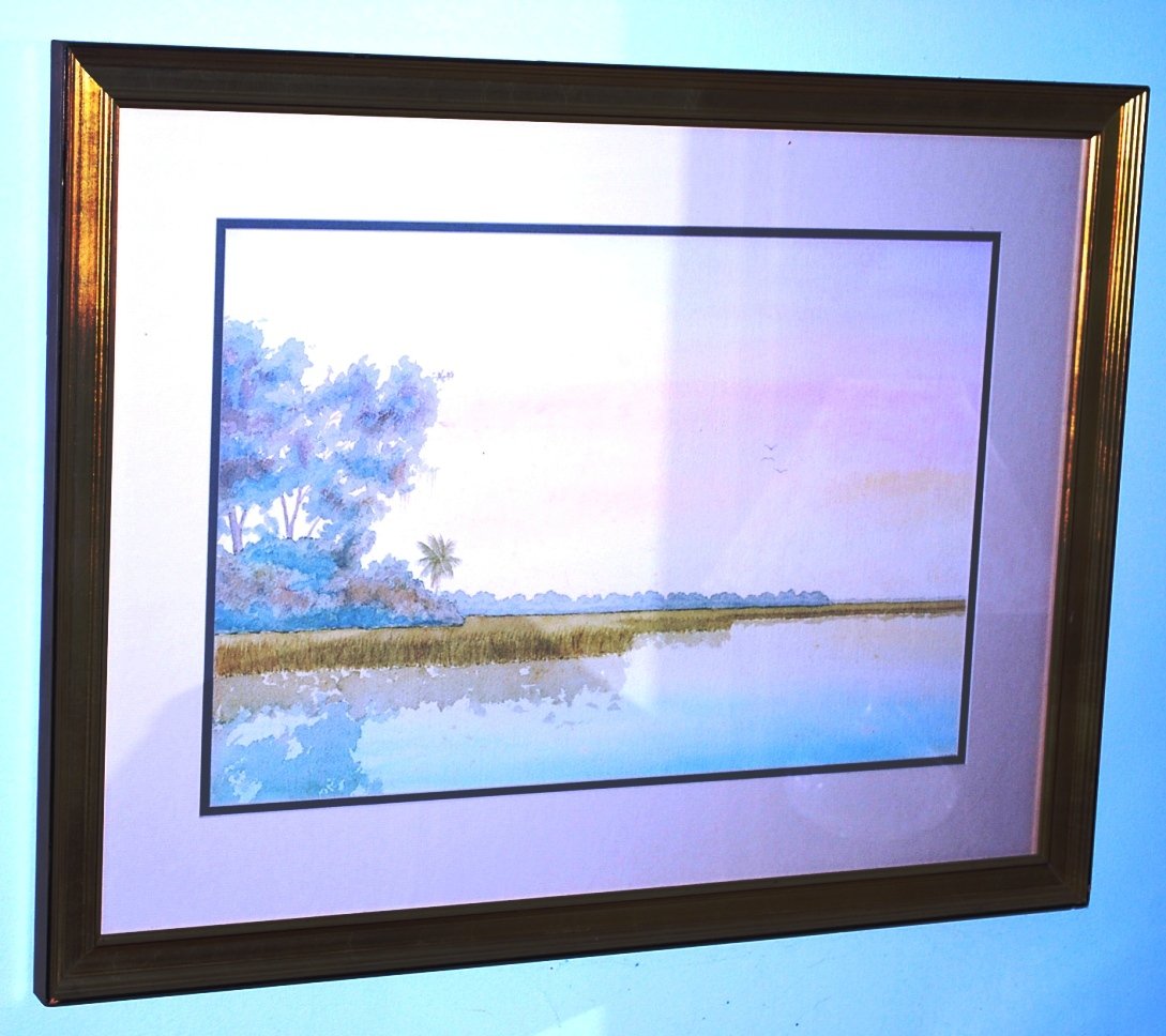 Painting: Artist Paul Patterson: St Simons artist, From Old Cloister Hotel 28" x 21"