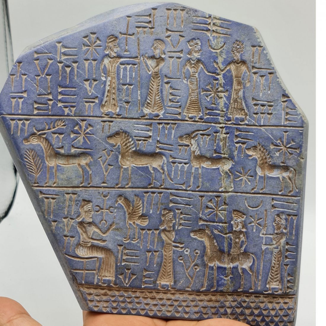 Sassanian ancient lapis  carving seal & writings tablet (1 of 4)