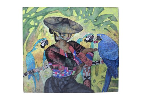 ZHOU LING (b.1968): Untitled signed and dated 1988 (lower left) pastel on paper 37 1/2” x 37 1/2” (95 cm x 95 cm)