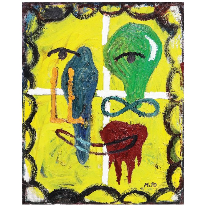 Manuel Ocampo (b. 1965) - Untitled: Manuel Ocampo (b. 1965) Untitled signed (lower right) acrylic on canvas 20” x 16” (51 cm x 41 cm)