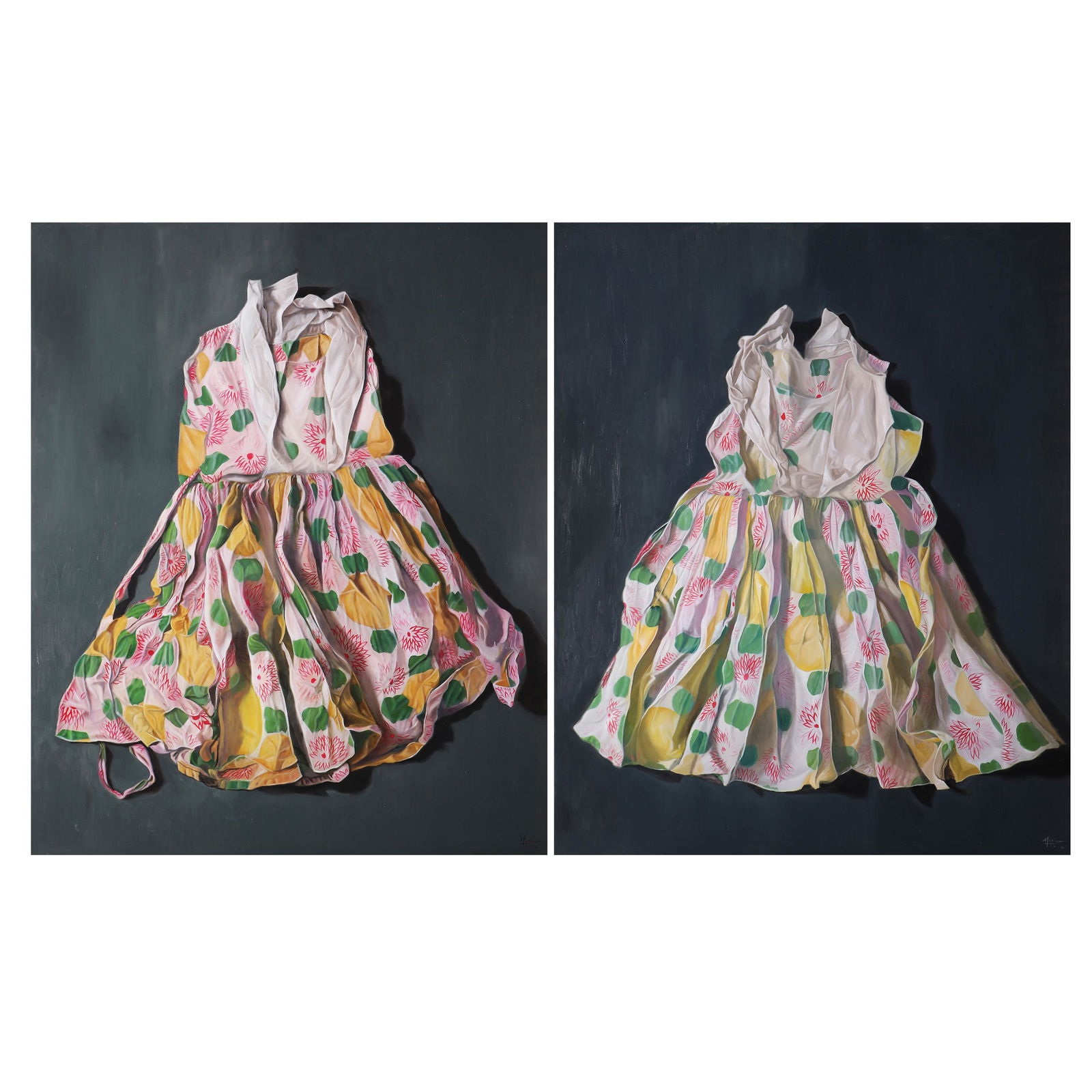 Marina Cruz (b. 1982) - When We Were Ten Years Old â€“: Marina Cruz (b. 1982) Signed & Dated signed and dated 2012 (lower right) Medium oil on canvas Measurements 60Ã¢Â€Â x 48Ã¢Â€Â (152 cm x 122 cm) each Provenance Provena