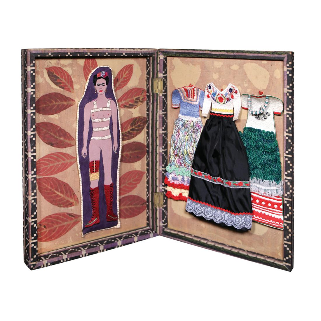 Geraldine Javier (b. 1970) Studio Frida Kahlo: Geraldine Javier (b. 1970) Studio Frida Kahlo Project signed (back) box (opened): 18” x 26” (46 cm x 66 cm) " "