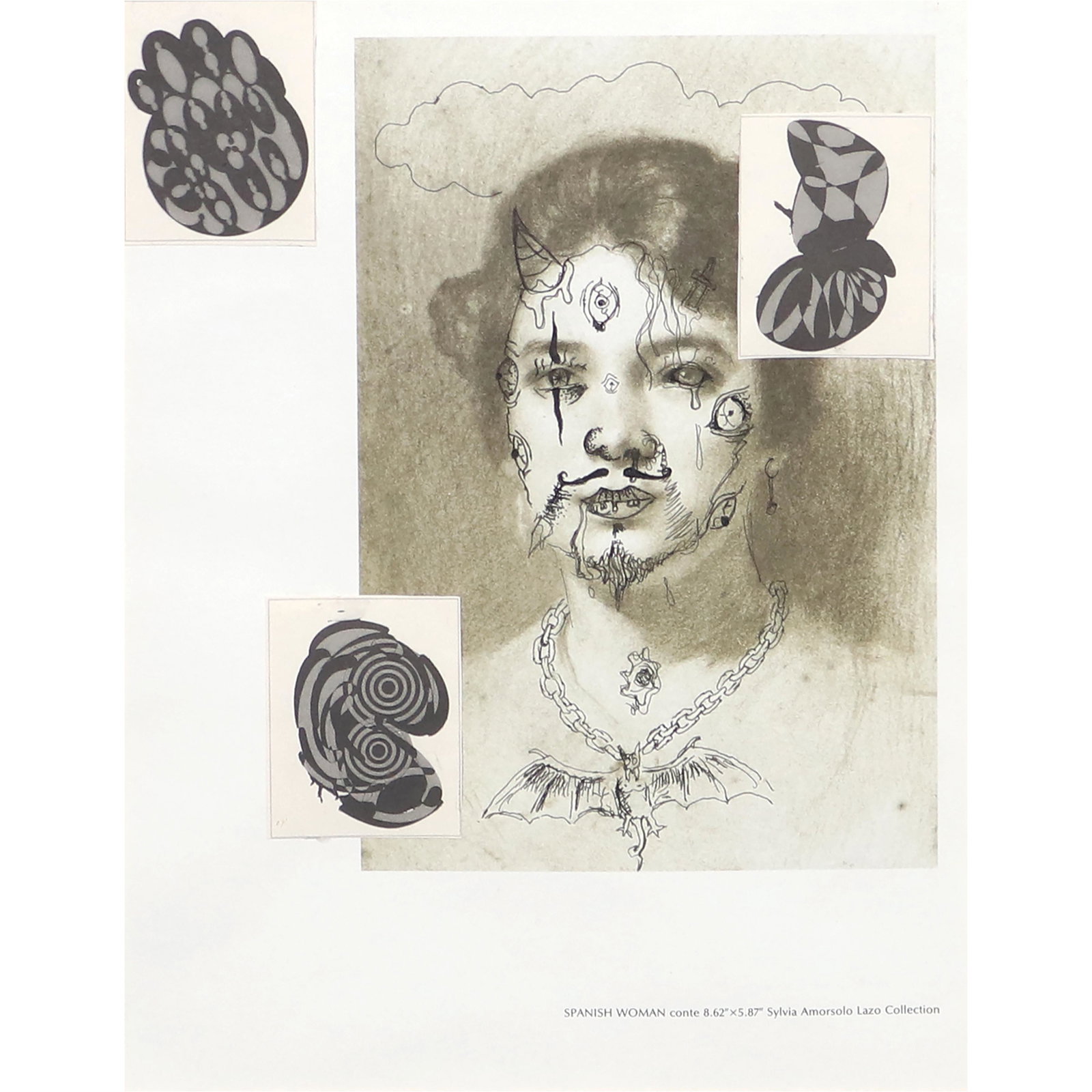 Manuel Ocampo (b. 1965): Manuel Ocampo (b. 1965)Armanduo #12003collage8 1/2” x 11” (22 cm x 28 cm)