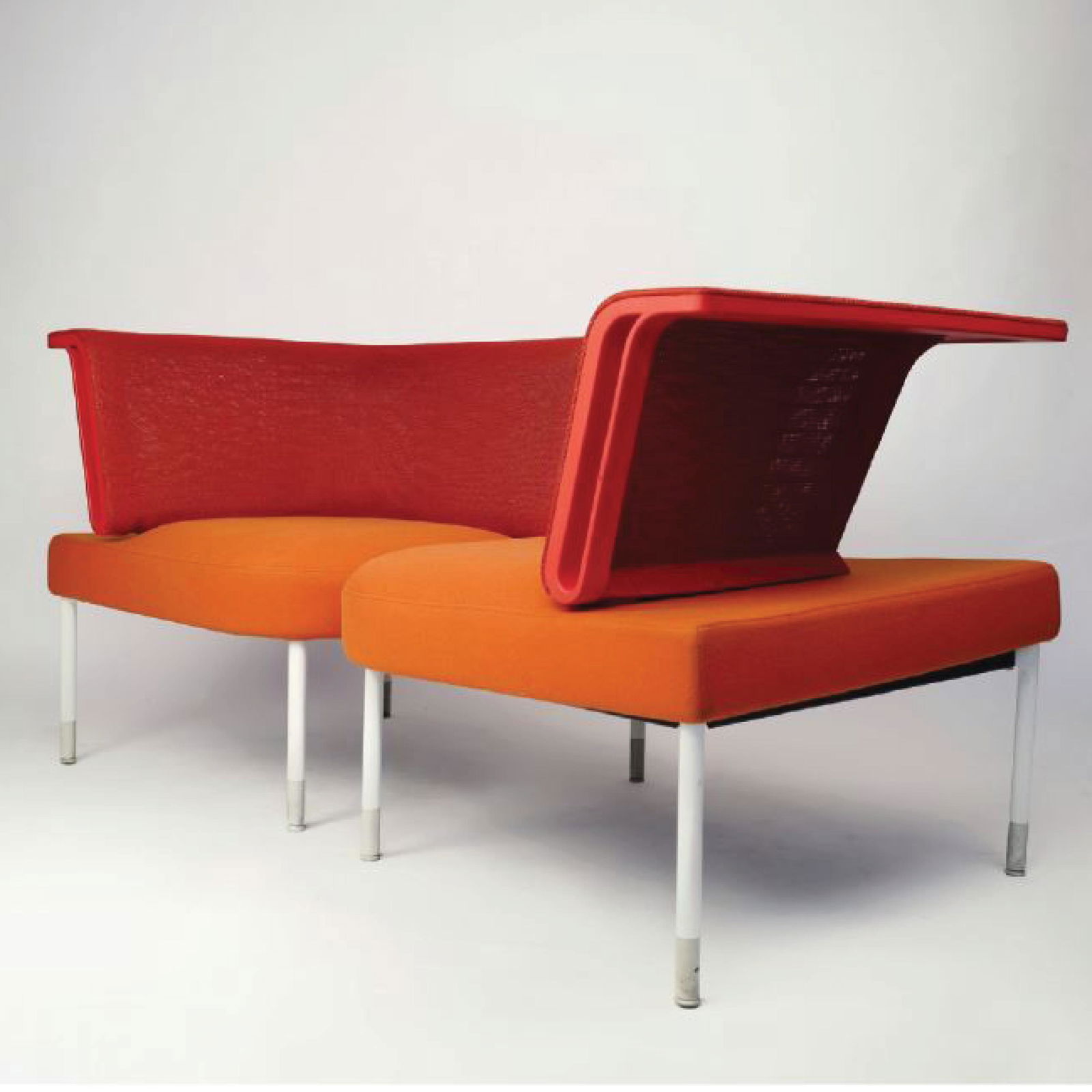 A Herman Miller Public Office System 2 Seater Sofa desi: A Herman Miller Public Office System 2 SeaterSofa designed by Yves Behar, 2000sHerman Miller 2 seater Sofa, good used conditionDimension H 29” D 29” L 58.5” Futuristic and modernshap