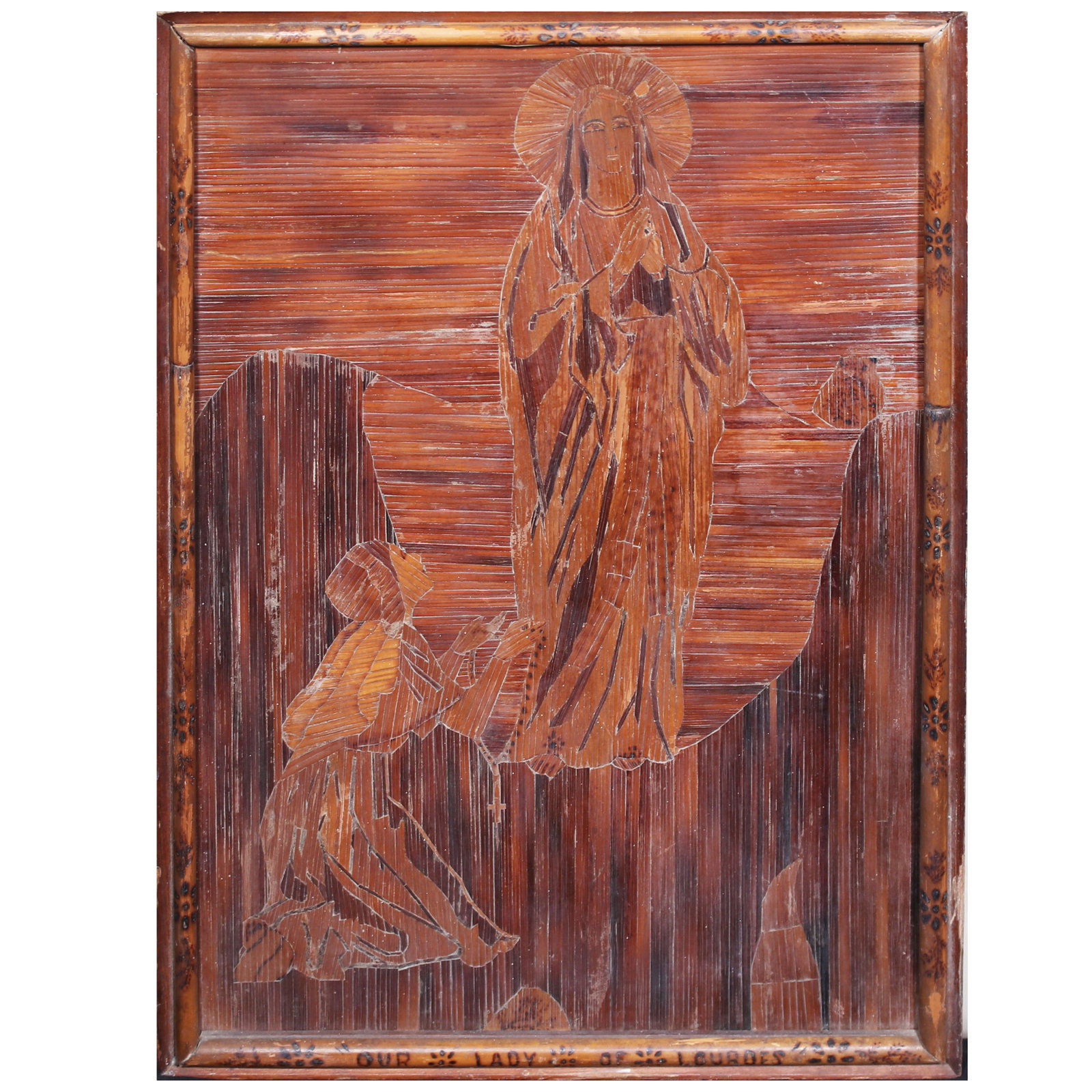 Our lady of Lourdes and St. Bernadette: Our lady of Lourdes and St. Bernadette 17” x 12” (43 cm x 30 cm)