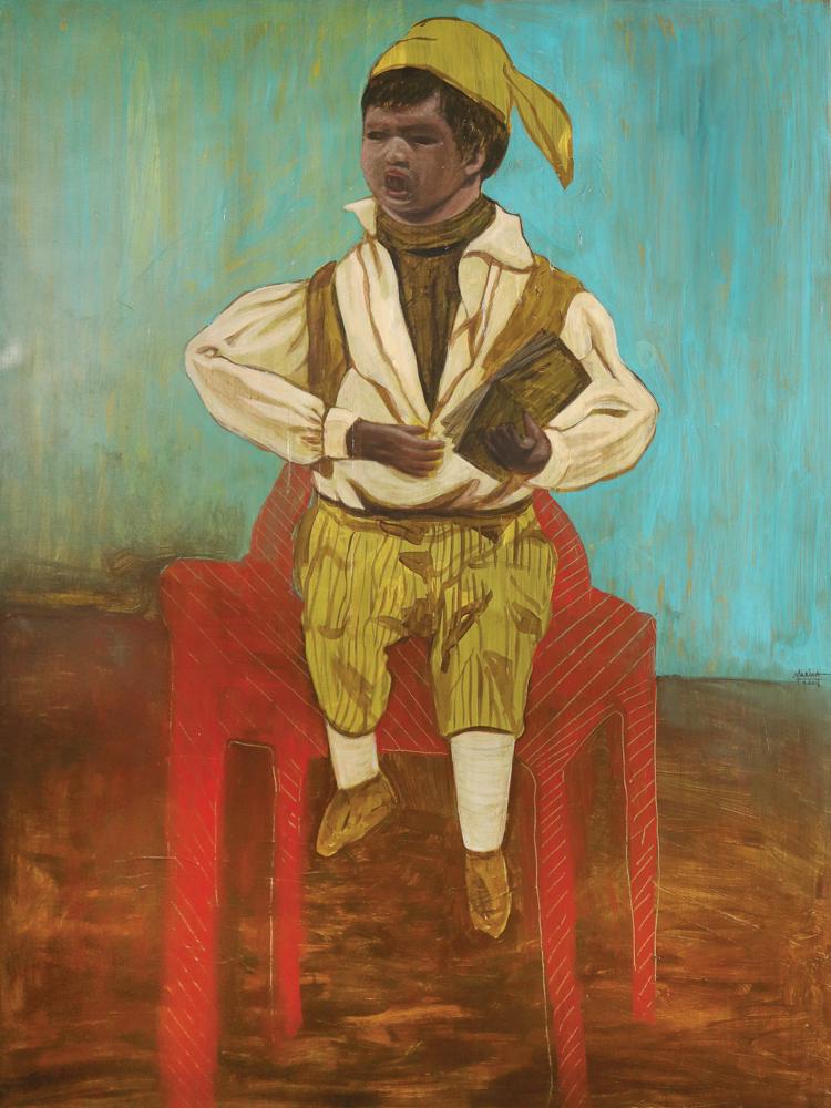 Marina Cruz (b. 1982): Marina Cruz (b. 1982)Where the Wild Things Aresigned and dated 2009 (lower right)oil on canvas48” x 36” (122 cm x 91 cm) Provenance:Private collection, Makati City In Contemporary