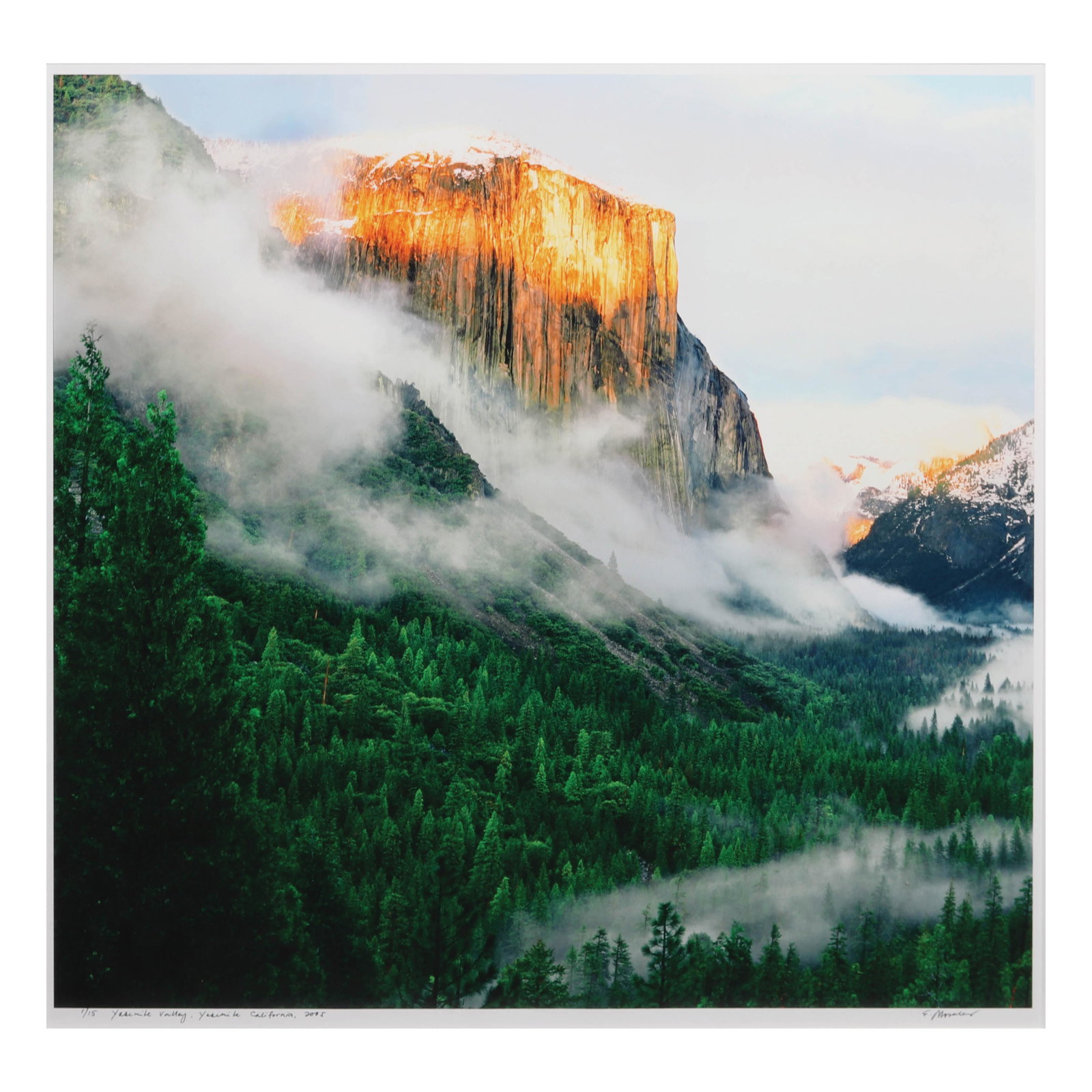 Edith Morales: Edith MoralesYosemite Valley, Yosemite California signed (lower right) dated 2005 (lower left) print, 1/15 23” x 22 1/2” (58 cm x 57 cm)