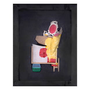 Yasmin Sison-Ching (b. 1972): Yasmin Sison-Ching(b. 1972) Objects in Tables, Objects on Chairs 6 dated 2016 mixed media with frame: 13 1/2” x 10 1/2” (34 cm x 27 cm