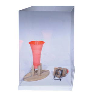 Yasmin Sison-Ching (b. 1972): Yasmin Sison-Ching (b. 1972) Mr. A dated 2018 mixed media with case: 22” x 12 1/2” x 12 1/2” (56 cm x 32 cm x 32 cm)