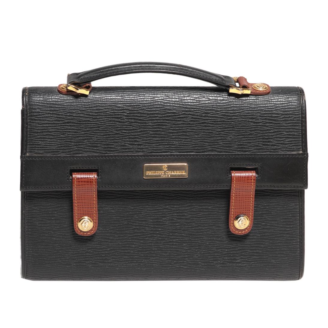 Philippe Charriol Leather Bag: Philippe Charriol Leather Bag 7 1/2” x 11” (19 cm x 28 cm)