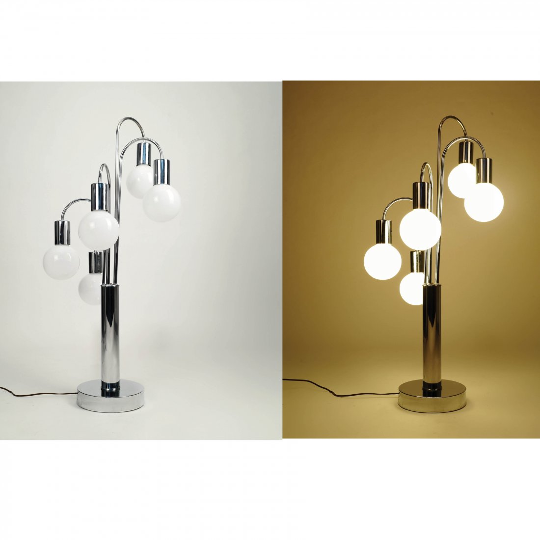 Robert Sonneman Waterfall Table Lamp: Robert Sonneman WaterfallTable Lamp Vintage 1970s Robert Sonneman IconicWaterfall Table Lamp, with 3-way switchoptions. 220V, Dimensions H 40 W 17inches