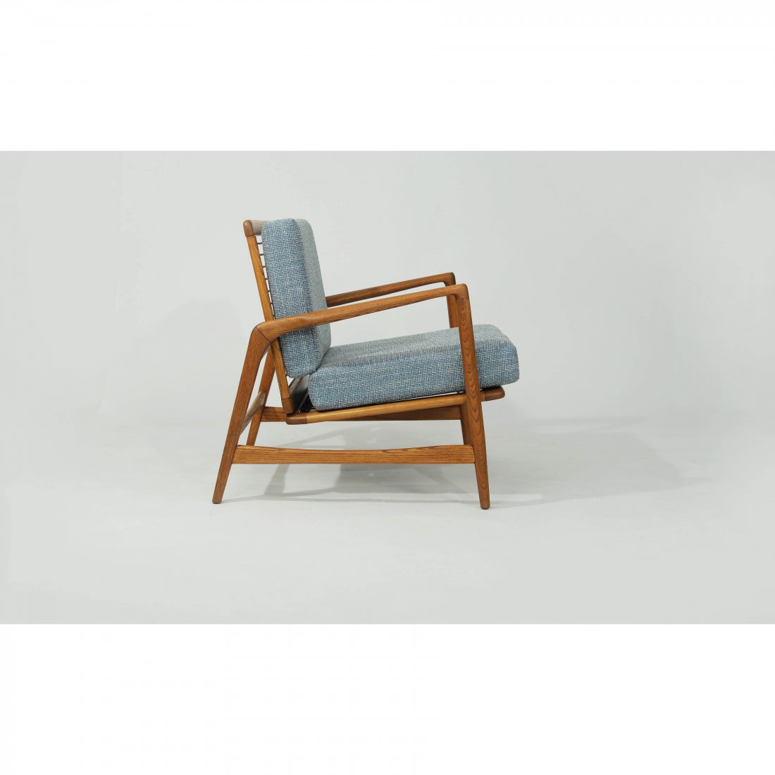 Ib Kofod Larsen Reclining Lounger: Ib Kofod Larsen Reclining Lounger Vintage Teak Wood Reclining Lounge Chair by Ib KofodLarsen for Selig Denmark, 1950s. Dimensions H 29.5 W26.5 D 26 Seat 16.5 inches
