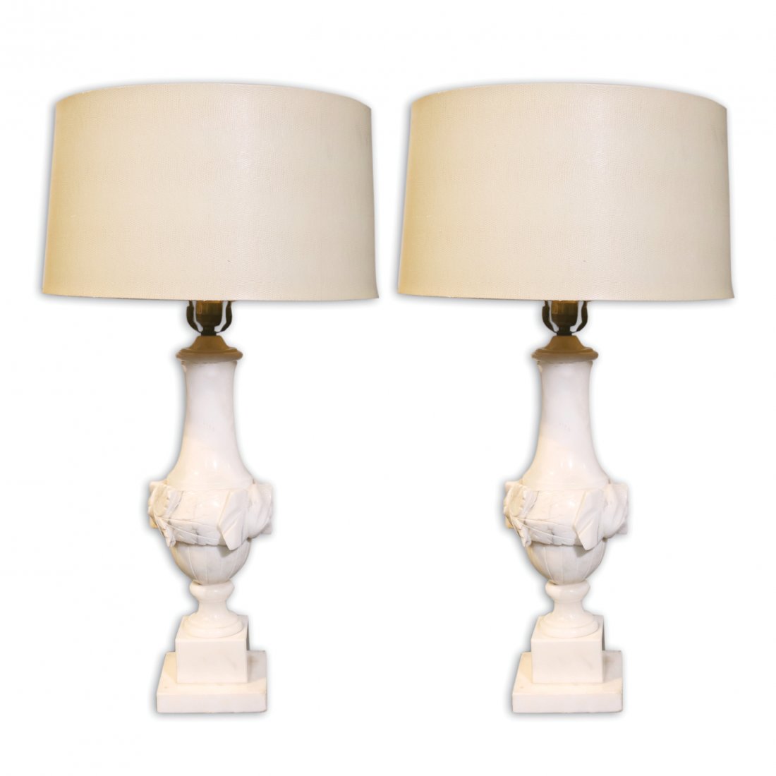 A Pair of Alabaster table lamps (1 of 1)