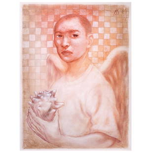 Mark Justiniani (b. 1966) Panawagan: Mark Justiniani (b. 1966) Panawagan signed and dated 2007 (upper right) pastel on paper 24" x 18" (61 cm x 46 cm) Accompanied by a certificate signed by the artist confirming the authenticity of this