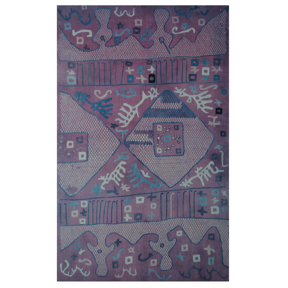 Tapestry (Red and Blue): Tapestry (Red and Blue) cloth 35” x 22” (89 cm x 56 cm)