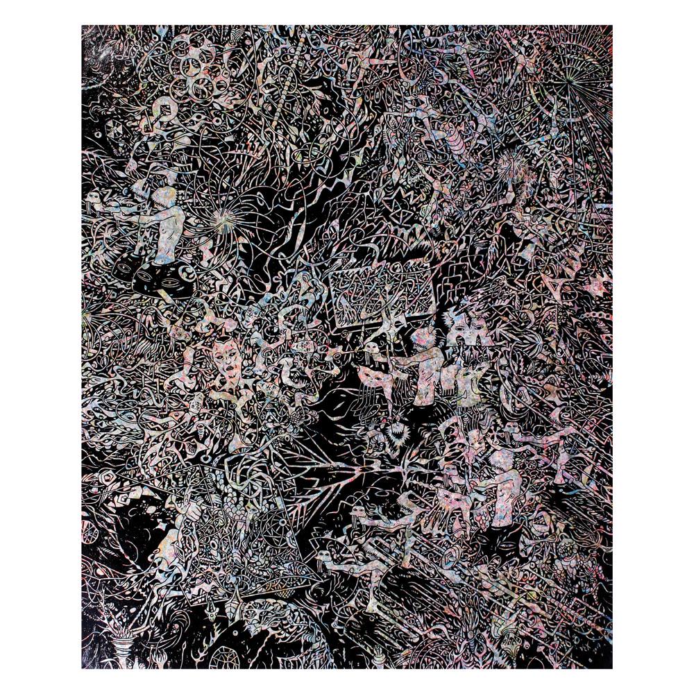 Dex Fernandez (b. 1984) - Itty Bitty Itchy Bitchy Niche: Itty Bitty Itchy Bitchy Niche signed and dated 2019 (lower right) acrylic on hahnemuhle bamboo paper 60" x 49 1/2" (152 cm x 126 cm) * This lot is sold to benefit the Asian Cultural Council Dex Fernan