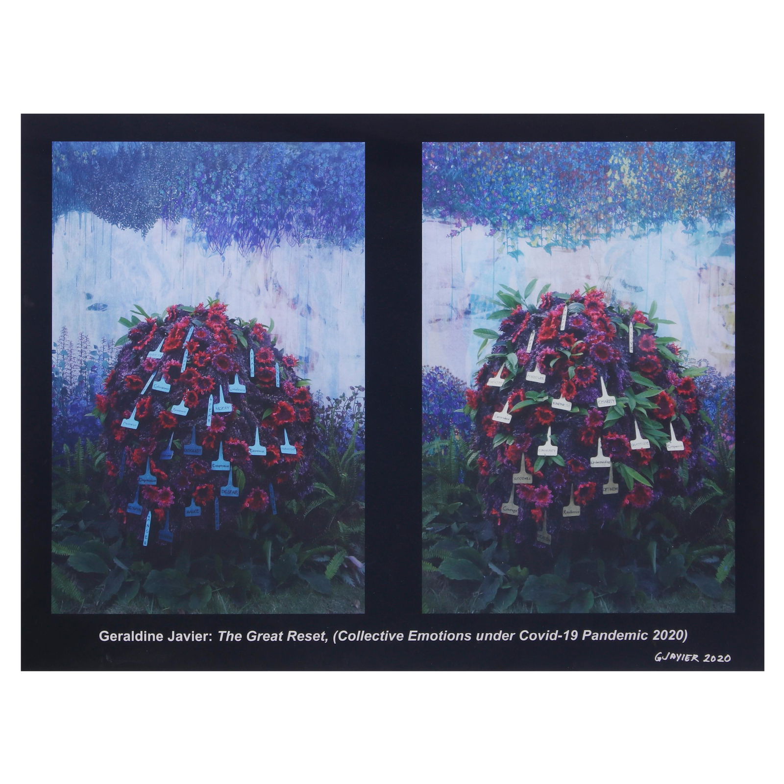 Geraldine Javier (b. 1970): Studio The Great Reset, (CollectiveEmotions under Covid-19 Pandemic 2020)signed and dated 2020art photo limited edition, 96/30018” x 24” (46 cm x 61 cm)