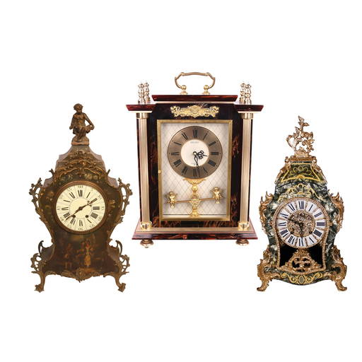 Three Mantle Clocks (1483) on Apr 23, 2022 Leon Gallery in Metro Manila